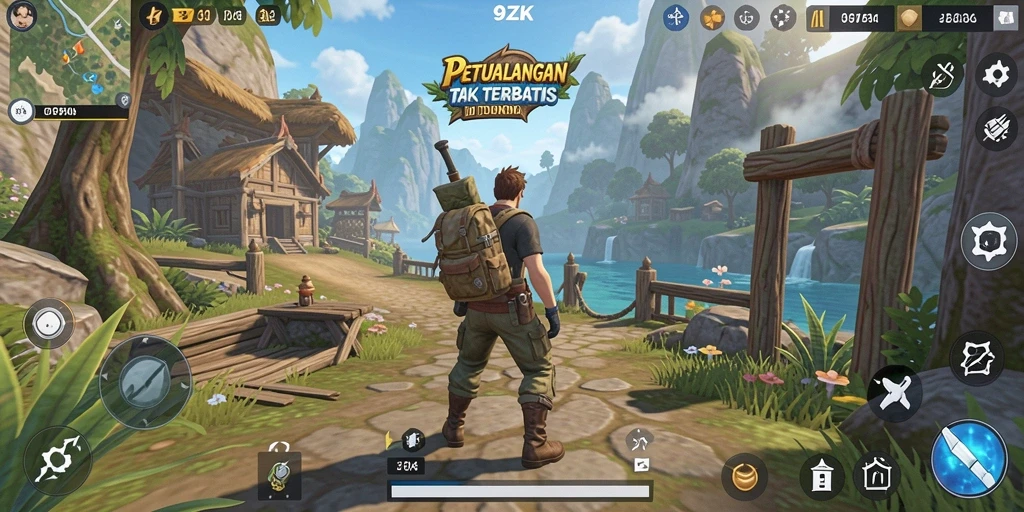 Tampilan gameplay 9ZK yang mendebarkan dalam dunia terbuka.