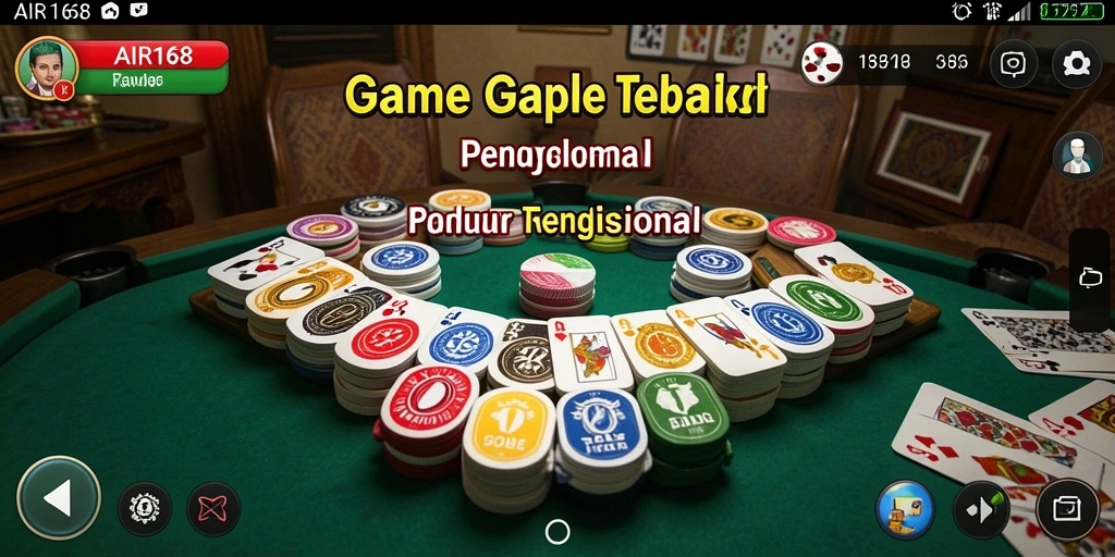 Tampak gameplay seru dari permainan Gaple dalam AIR168.
