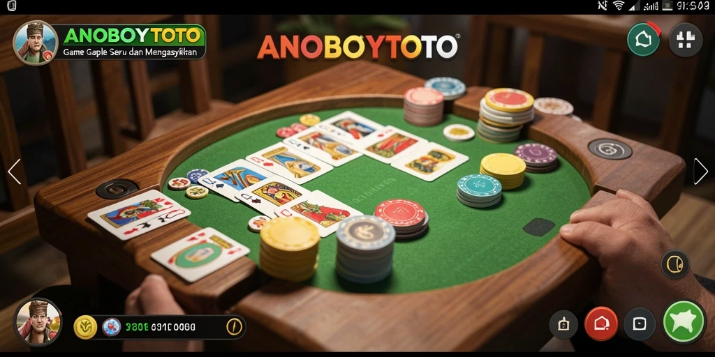 Tampilan gameplay seru dalam ANOBOYTOTO saat memainkan Gaple.