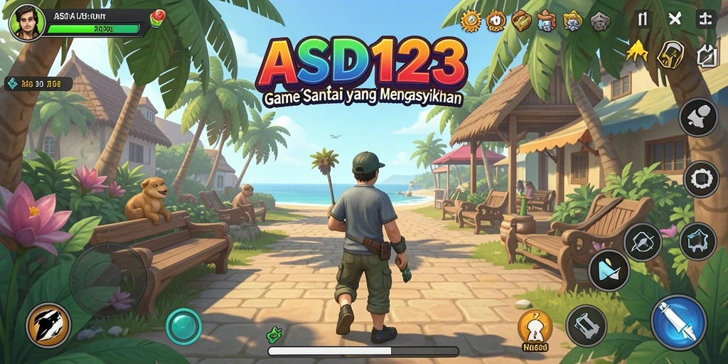 Screenshot menunjukkan momen seru gameplay di ASD123.