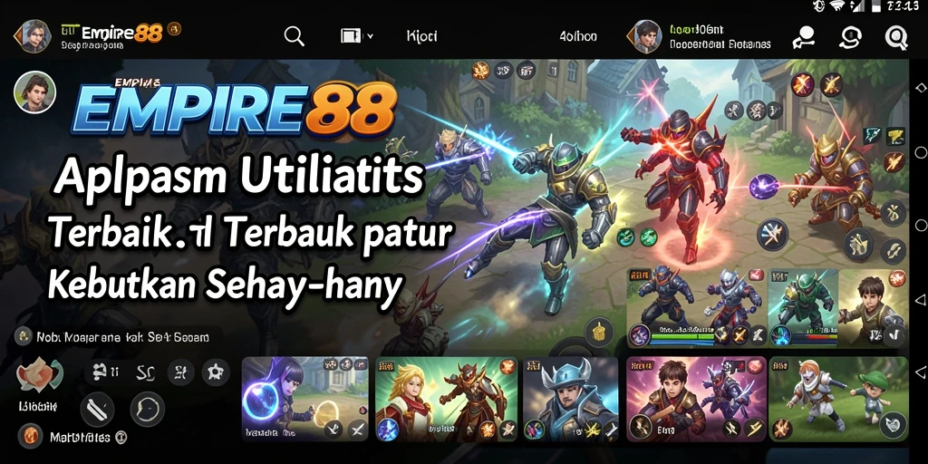 Tampilan antarmuka aplikasi EMPIRE88 yang modern dan fungsional.