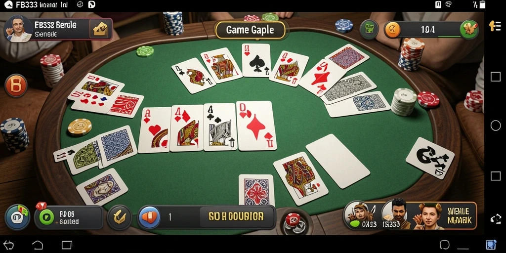 Tampilan gameplay Gaple yang asik dan penuh strategi.