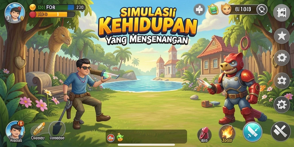Tampilan gameplay FO8 dengan lingkungan virtual yang interaktif.