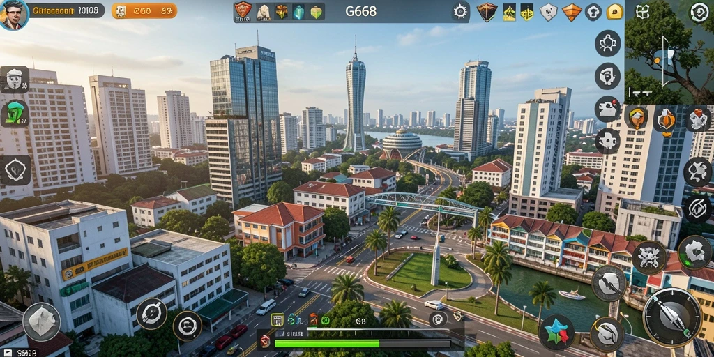 Tampilan gameplay G668 yang dinamis dan seru.