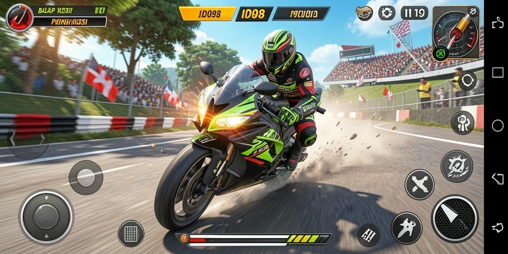 Tangkapan layar gameplay yang intens dan penuh aksi di ID098.