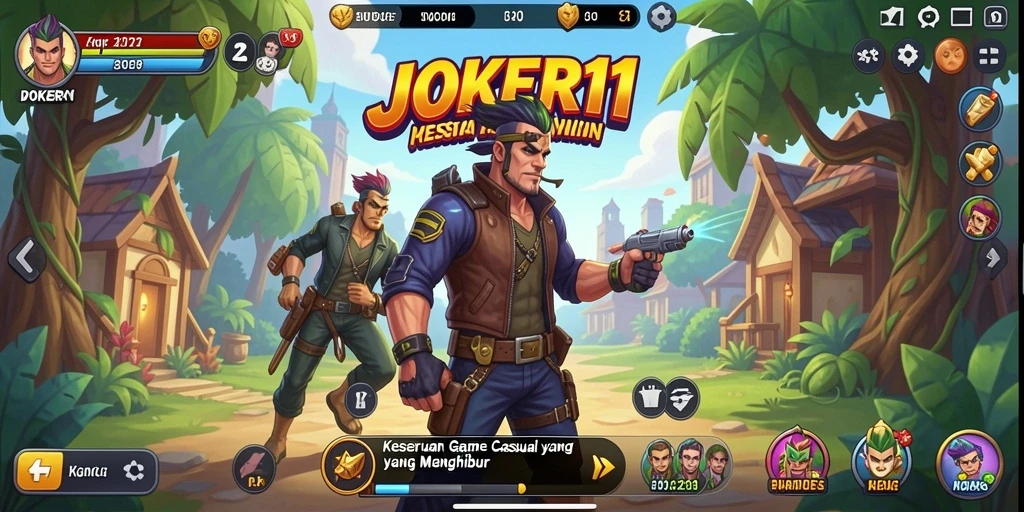 Tampilan gameplay seru JOKER11 yang penuh warna dan menarik.
