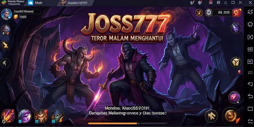 Gameplay seram JOSS777 dengan atmosfer mencekam.