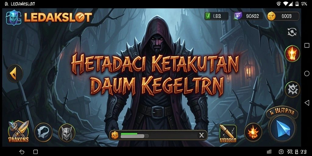 Screenshot LEDAKSLOT menampilkan momen mencekam di lingkungan gelap.
