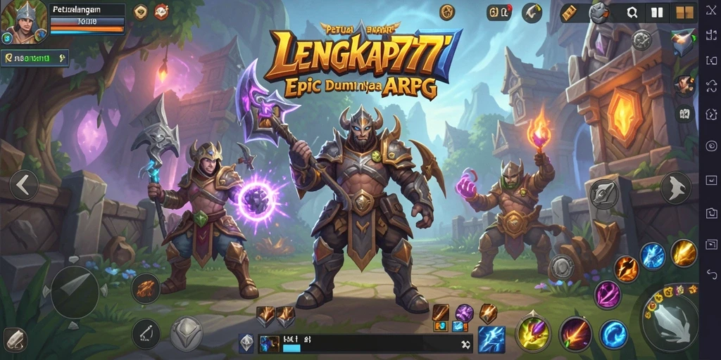 Screenshot menunjukkan aksi seru dalam pertarungan ARPG.