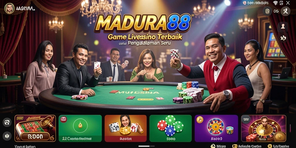 Tampilan menarik gameplay Live Casino di MADURA88.