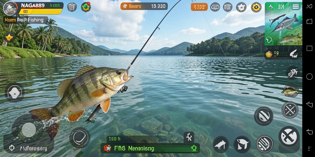 Gameplay seru NAGA889 dengan berbagai ikan menarik untuk ditangkap.