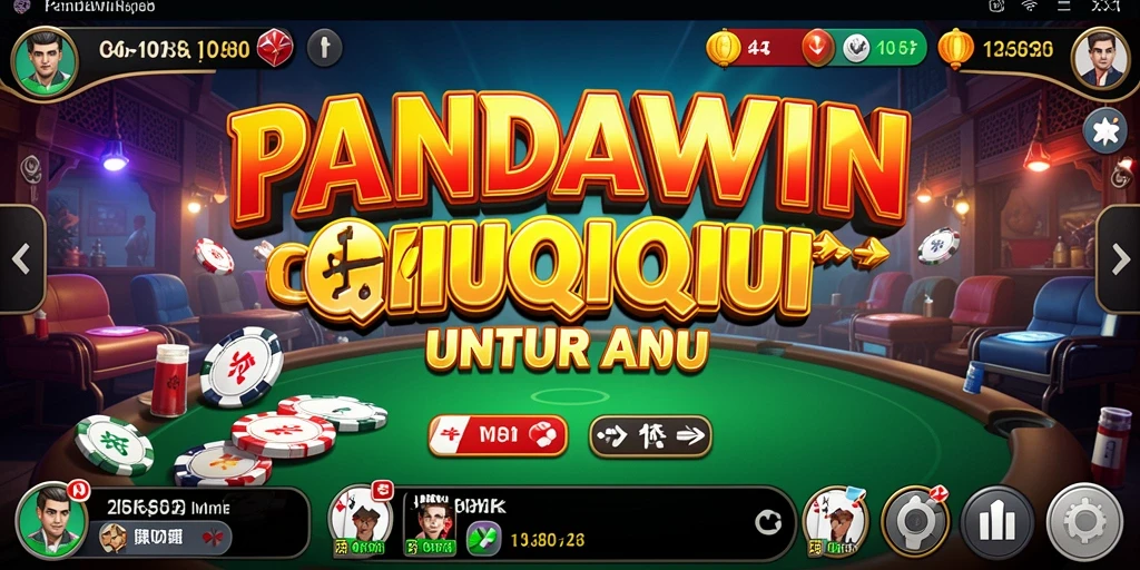 Tampilan gameplay seru dalam PANDAWIN yang menampilkan pertandingan QiuQiu.