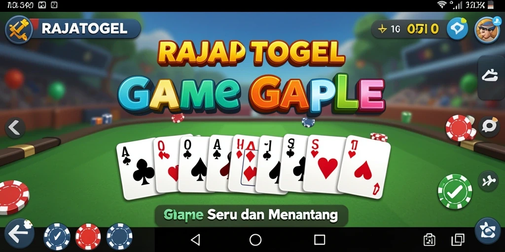 Screenshot gameplay RAJATOGEL dengan suasana Gaple yang seru.