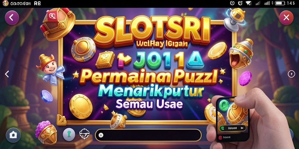 Screenshot SLOTSRI menampilkan gameplay menarik dengan puzzle yang penuh warna.