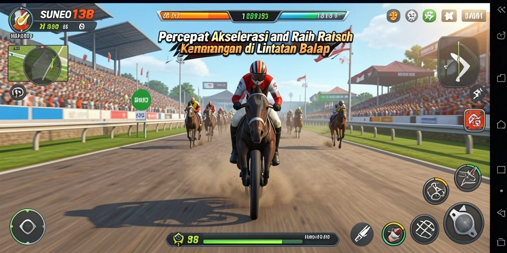 Tampilan gameplay SUNEO138 yang memukau saat balapan.