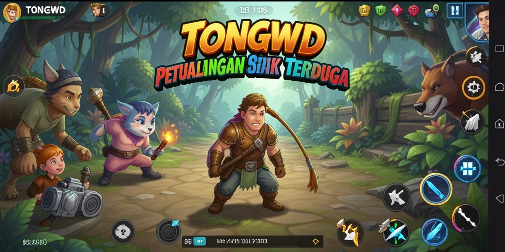 Tampilan gameplay TONGWD yang menampilkan petualangan seru dan tantangan mendebarkan.
