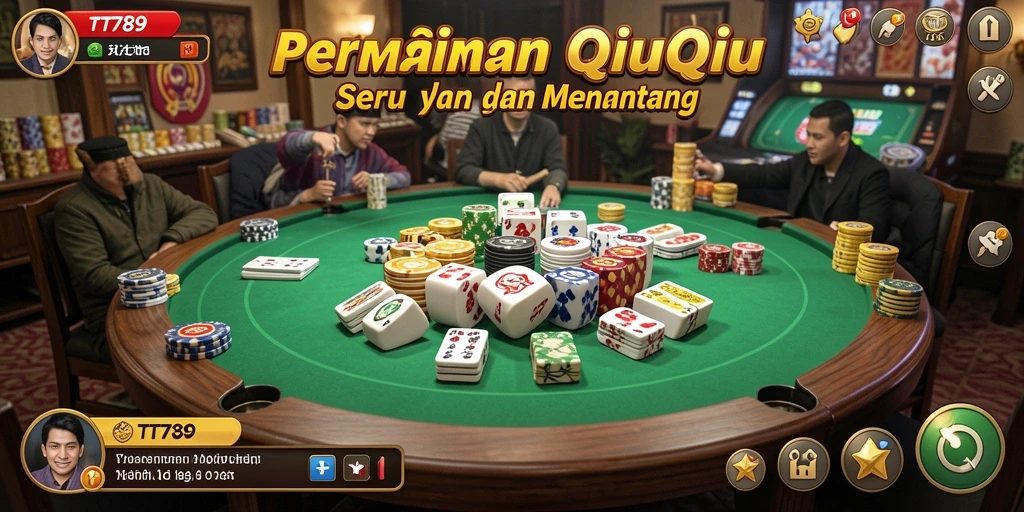 Tampilan gameplay seru dalam TT789 dengan suasana QiuQiu.