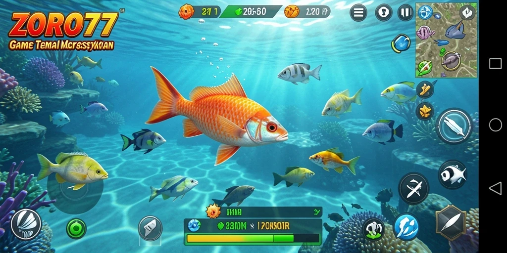 Gameplay seru menembak ikan di ZORO77.